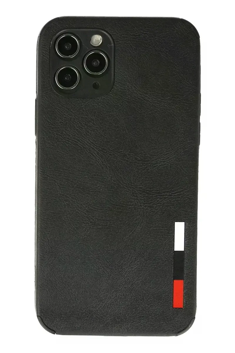Apple iPhone 11 Pro Max Kılıf Loop Deri Silikon - Siyah