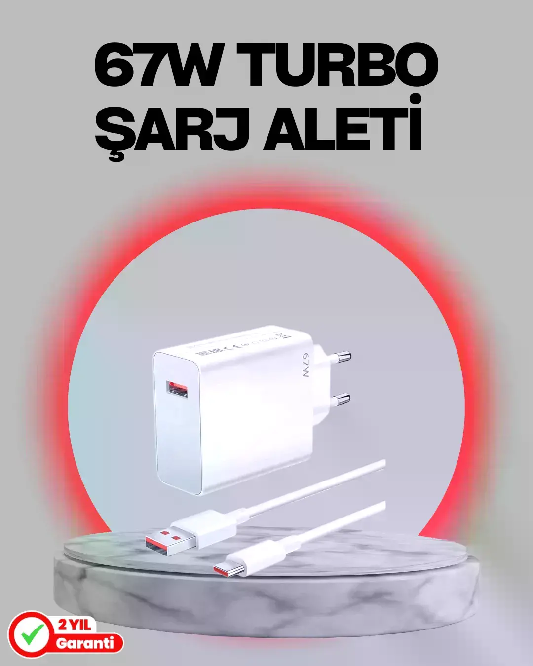 67 Watt Turbo Destekli Şarj Cihazı Honor 50 70 90 Uyumlu