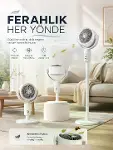5 Kademeli Hız Ayarıyla Güçlü Hava Akışlı Dikey Vantilatör-1