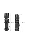 Km-87 Polis Tipi Zoomlu Şarjlı Metal Dağ Kamp Cep Feneri Cree Led 2300 Lumens-2
