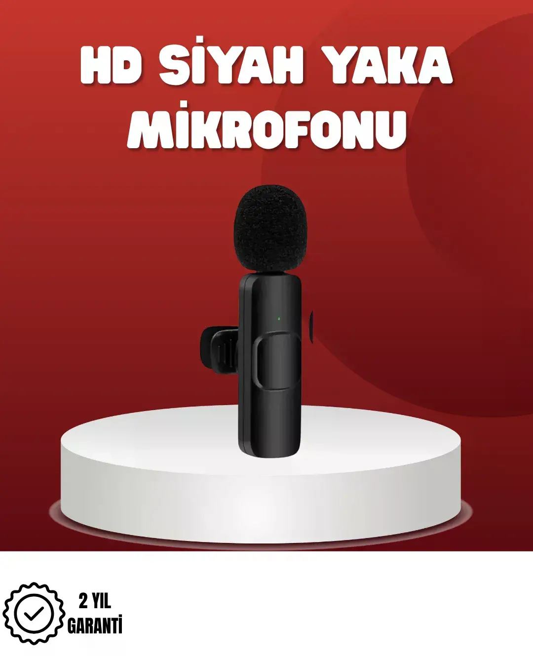 2’li Kablosuz Yaka krofonu iPhone İçin Profesyonel Video Ses