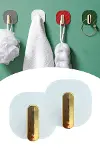 2li Yapışkanlı Retro Askılık Dolap Kapak Kulpu Beyaz-5