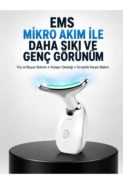 Kablosuz Şarjlı Yüz Masaj Cihazı | Cilt Yenileyici ve Nem Dengeleyici