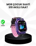 S10 Akıllı Çocuk Saati Mor Model Çift Yönlü Konuşma ve SOS Fonksiyonu-1