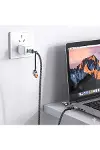 4’ü 1 Arada 100w Akıllı Tasarım Yüksek Dayanıklılık Çoklu Uyumlu Örgülü Hızlı Şarj Kablosu-5