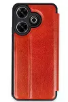 Xiao Red 13 4G Kılıf Flip Cover - Kırmızı-1