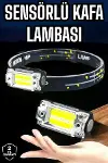 Kafa Lambası El Fenerli Kamp Lambası USB Şarjlı Esnek Lamba-2