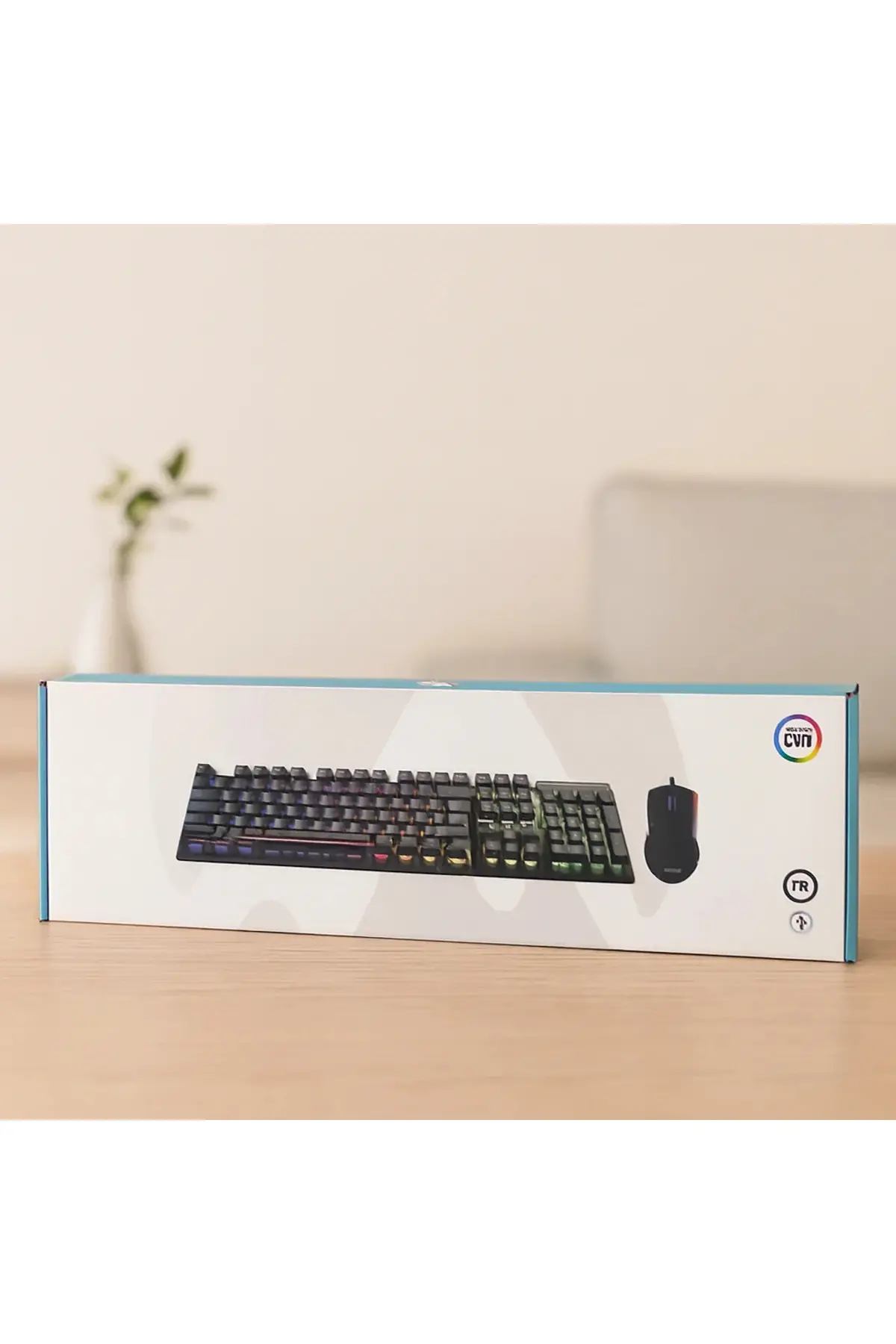 Kablolu RGB Oyuncu Klavye ve Mouse Seti - Siyah