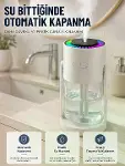 LED Işıklı Hava Nemlendirme Cihazı Şeffaf Su Hazneli Sessiz Masaüstü Nemlendirici-1