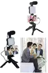 Telefon Tutucu Led Işıklı Kumandalı Mikrofon Telefon Vlog Video Kayıt Yeni Nesil-5