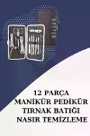 12 Parça Paslanmaz Çelik Kompakt ve Taşınabilir Manikür Makası Tırnak Makası-2
