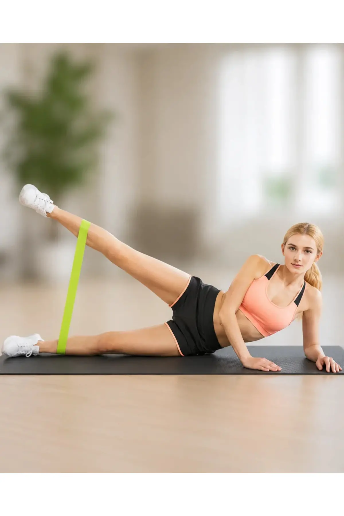 Pilates Direnç Lastiği Fitness Yoga ve Evde Spor İçin Çok Amaçlı Bant