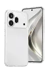 Huawei Honor 600 Pro Lüx Şeffaf Silikon - Şeffaf-2