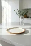 Mango Agacı Pasta Tabağı & Sunum Tabağı 20 Cm Krem-2