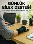 El Bilekliği Avuç İçi Metal Destekli Uzun Ayarlanabilir Bilek Koruyucu-1