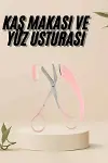 Kavisli Kaş Kirpik Düzeltici Bıyık Alma Taraklı Kaş Makası Yüz Bakım Seti Makas-4