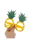 Tropikal Hawaii Ananas Şekilli Parti Gözlüğü 9.5 X 14 Cm-4