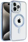 Apple iPhone 14 Pro Max Kılıf Kronos Magsafe Kapak - Sierra Blue-1