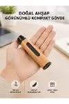 Mini Taşınabilir Küllük 3 Farklı Uç Seçenekli Ahşap Görünümlü Pratik Kullanım-1