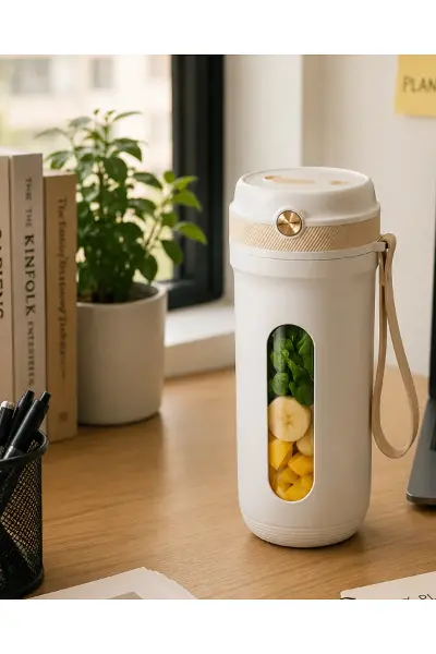 Spor ve Seyahat İçin Taşınabilir Smoothie Blender USB Şarj Destekli