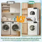 Çamaşır Makinesi ve Kurutucu İstifleme Seti Askılıklı-4