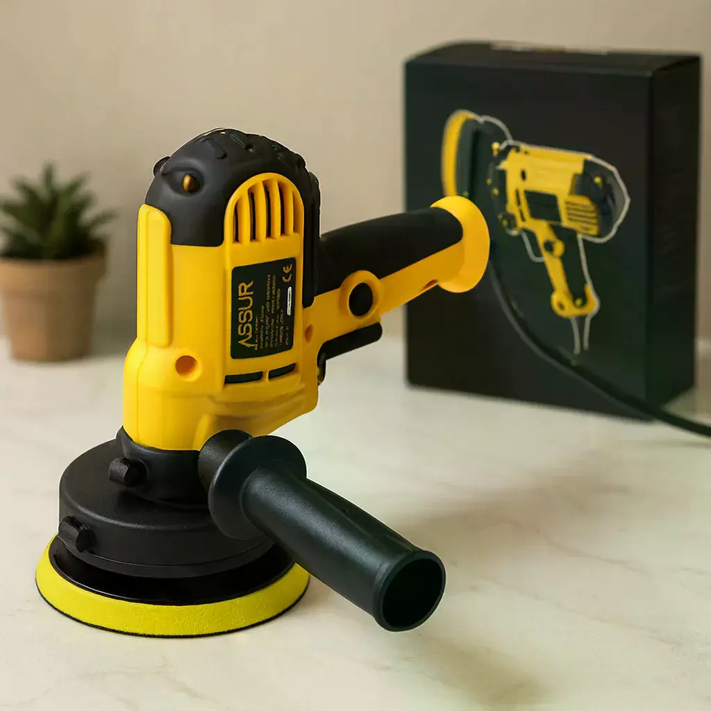 Dik Polisaj Zımpara Makinası 450W (Kömürlü Motor) — Kademeli Hız & 360° Döner Kol