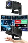 Projektör Siyah Android Taşınabilir Sinema Projeksiyon Wifi Destekli En Güncel Sürüm Akıllı-1