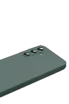 Samsung Galaxy S25 FE Nano içi Kadife Silikon - Koyu Yeşil-2