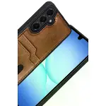 Samsung Galaxy A17 5g Sara Kartvizitli Deri Kılıf - Taba-2