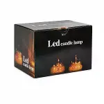 12 Adet Led Candle Kamp Küçük Boy= ÇAP:5CM - Y: 9CM Pilli Led Mum ka Kristal Plastik YAKUT-13635-6