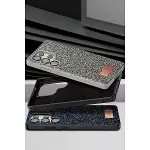 Onegif Samsung Galaxy S25 Ultra Bright Simli Kapak - Pembe-3