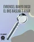 Paslanmaz Çelik Çok Fonksiyonlu El Duş Başlığı – 3 Modlu Püskürtme Seçeneği-1