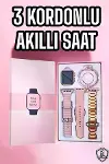 Akıllı Saat Amoled Ekran 3 Kordonlu Aksesuar Hediyeli Sesli Görüşme-2
