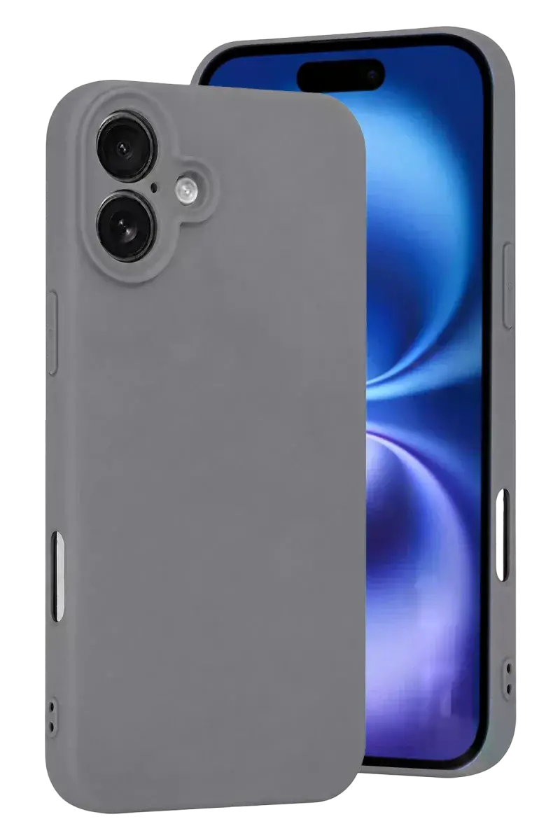 Apple iPhone 16 Plus Kılıf First Silikon - Gri