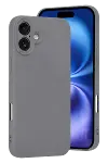 Apple iPhone 16 Plus Kılıf First Silikon - Gri-1