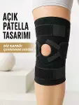 Açık Patella Ligamentli Dizlik Yan Destekli Esnek Ayarlanabilir Diz Desteği-1