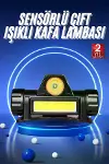 Ledli Şarjlı Kafa Lambası LED Şarjlı Su Geçirmez Kafa Feneri-1
