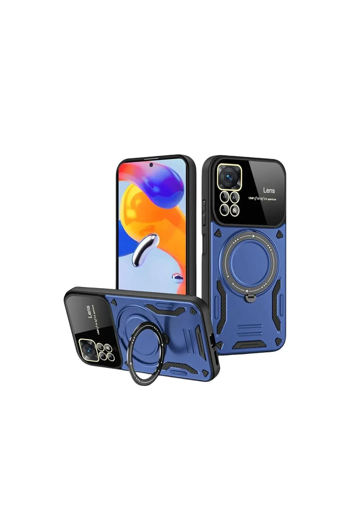 Realme 11 Pro Plus Joy Lens Standlı Kapak - Lacivert