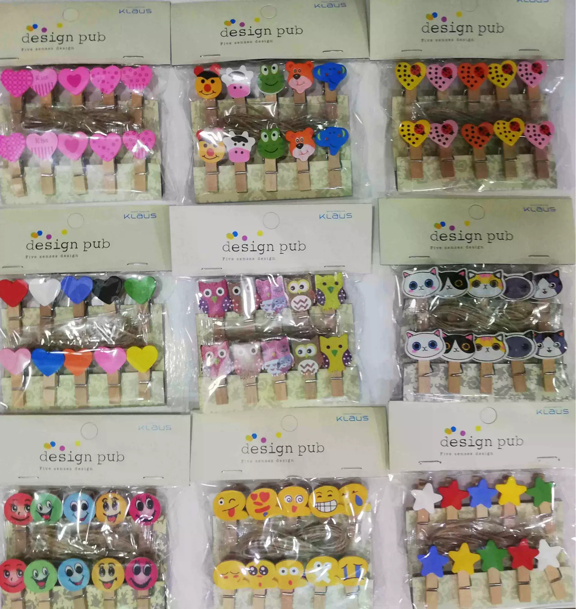 10'lu Şekilli Ahşap Mandallar 3.5cm (10'lu Set-10 Paket)
