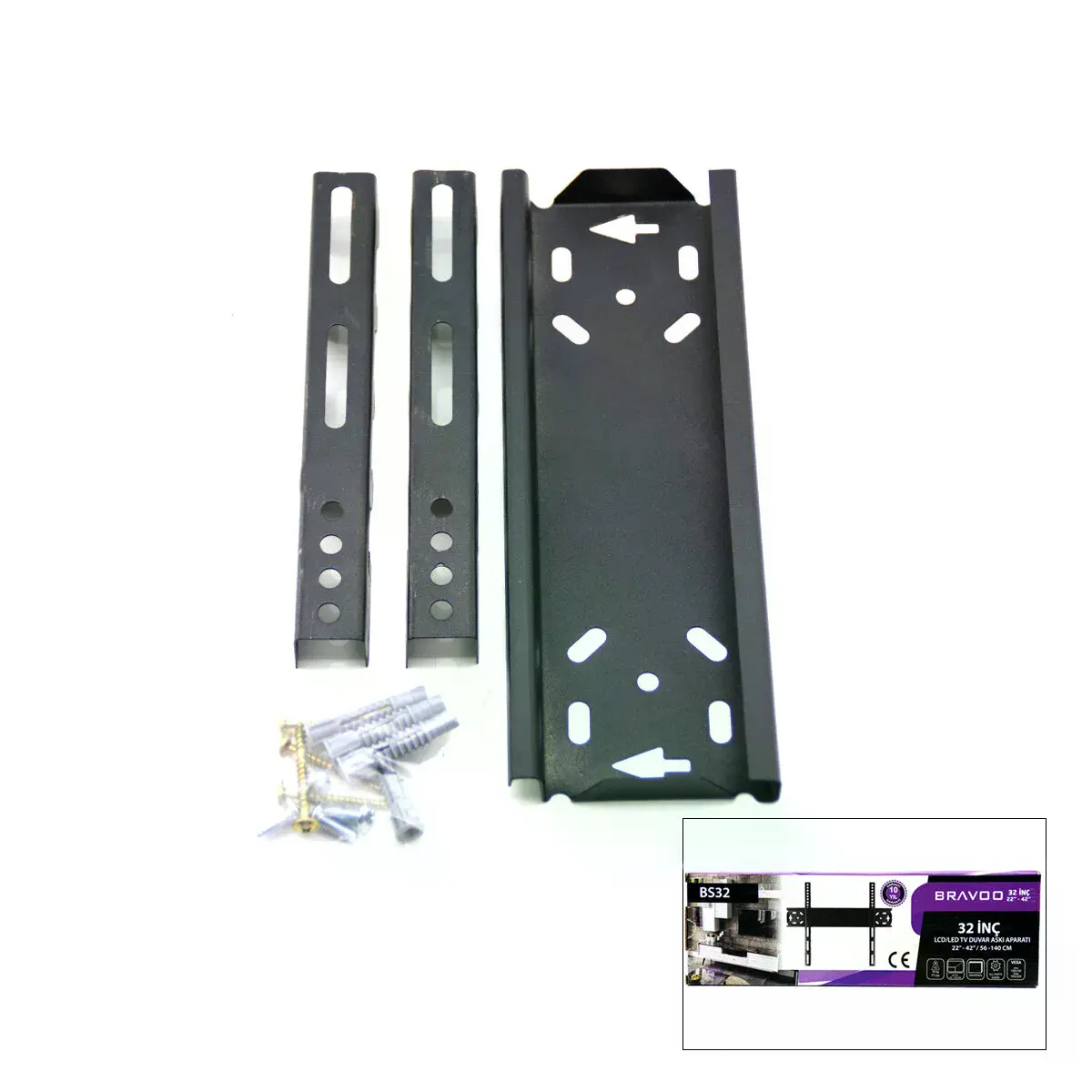 32 Inc - 22 Inc - 44 Inc Lcd Led Sabit Tv Askı Aparatı 56X140CM BS-32