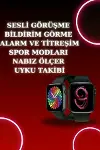 Akıllı Saat Arama Görüşme Bildirim Görme Uyku ve Sağlık Takibi Nabız Ölçer 3 Kordon Hediyeli-2