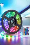 5 Metre Şerit Led RGB Işıklı Kumandalı Güç Adaptörü Her Ortama Uygun-3