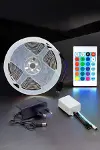 5 Metre Şerit Led RGB Işıklı Kumandalı Güç Adaptörü Her Ortama Uygun-5