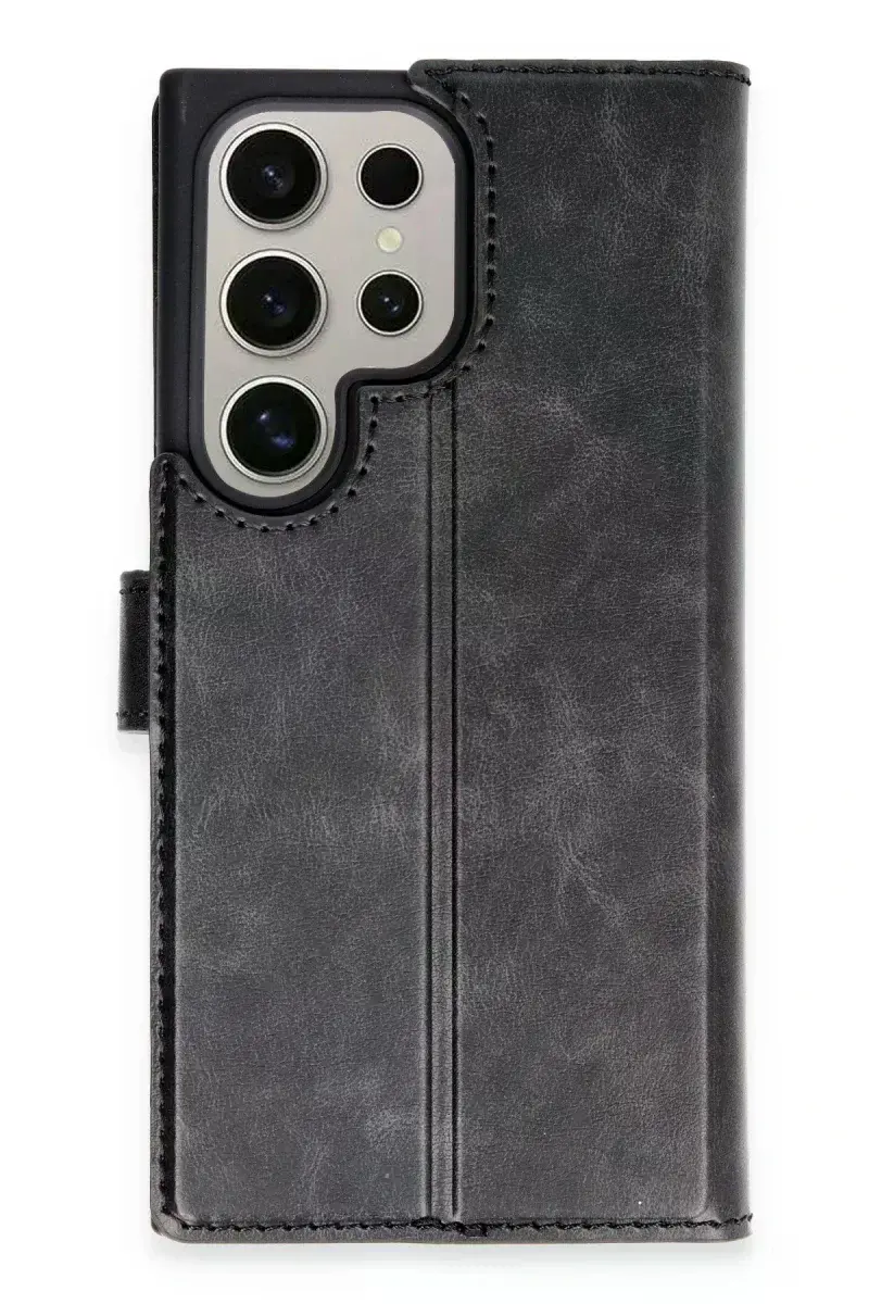 Samsung Galaxy S24 Ultra Kılıf Trend S Plus Kapaklı Kılıf - Siyah