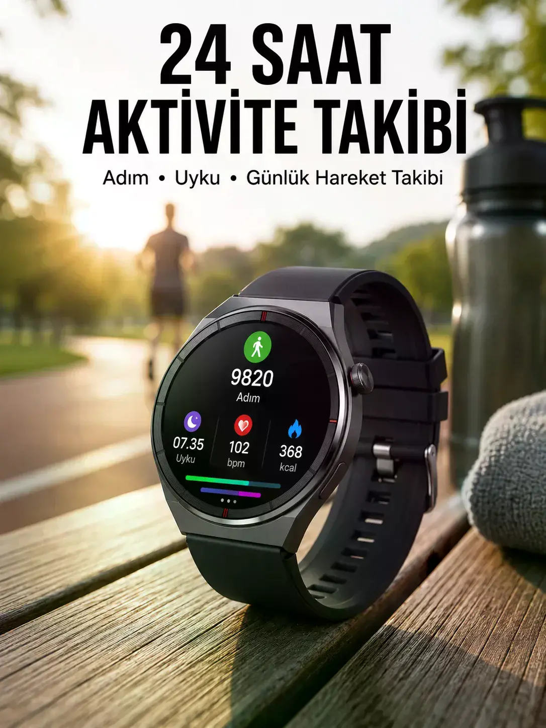 Akıllı Saat Bluetooth Bağlantılı Amoled Ekran Uyku ve Sağlık Takibi Yeni Nesil
