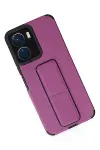 Vivo Y16 Kılıf Mega Standlı Silikon - Mor-6