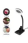 Esnek 5x /10x,40 Led Işıklı Büyüteç,lamba Büyüteç Okuma, Çalışma Lehim Masa Lambası A808-4