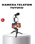 Video Çekim Kiti Tripod LED Işık Harici Mikrofon ve Bluetooth Kumanda Seti-1