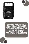 Kablosuz Bluetooth Hoparlör Ses Bombası RGB Işıklı Taşınabilir Yüksek Ses Kaliteli-2