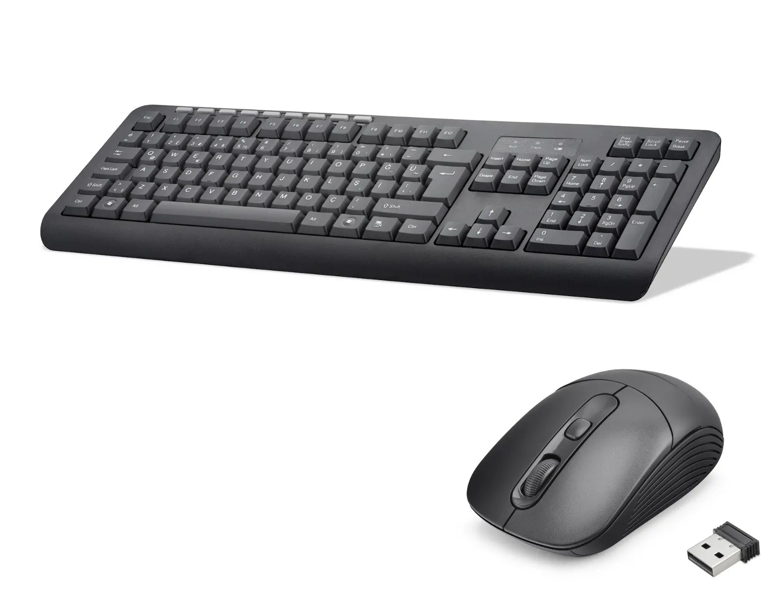 Kablosuz Klavye Mouse Seti 2.4 Ghz Siyah HK6800